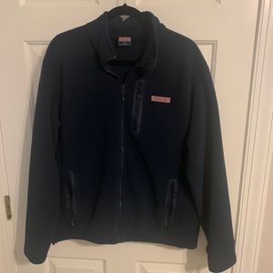 Vineyard Vines Full Zip Fleece Jacket in Navy